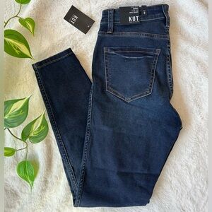 NWT Kut high rise Donna fab ab ankle skinny, dark blue classic wash